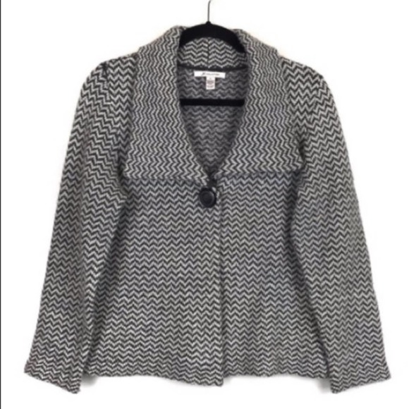 JM Collection Sweaters - JM Collection M Wool Blend Chevron Striped Sweater